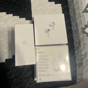 Apple White Headsets Minimalist Design